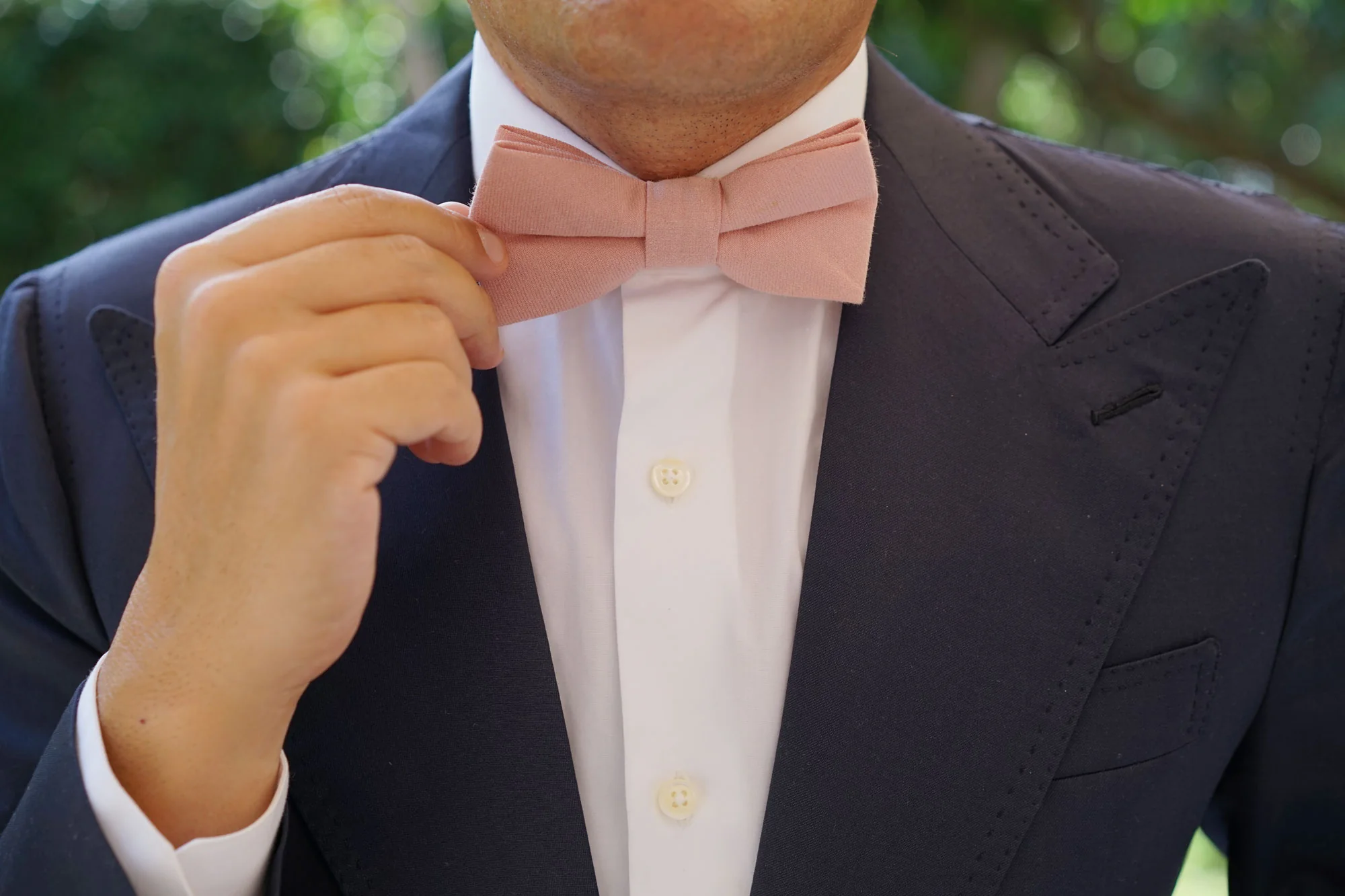 Dusty Rose Pink Bow Tie - Image 6