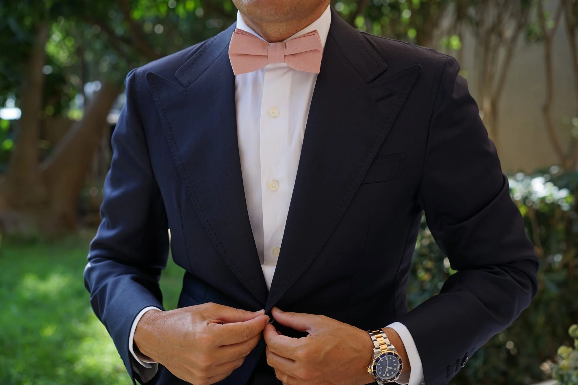 Dusty Rose Pink Bow Tie - Image 7