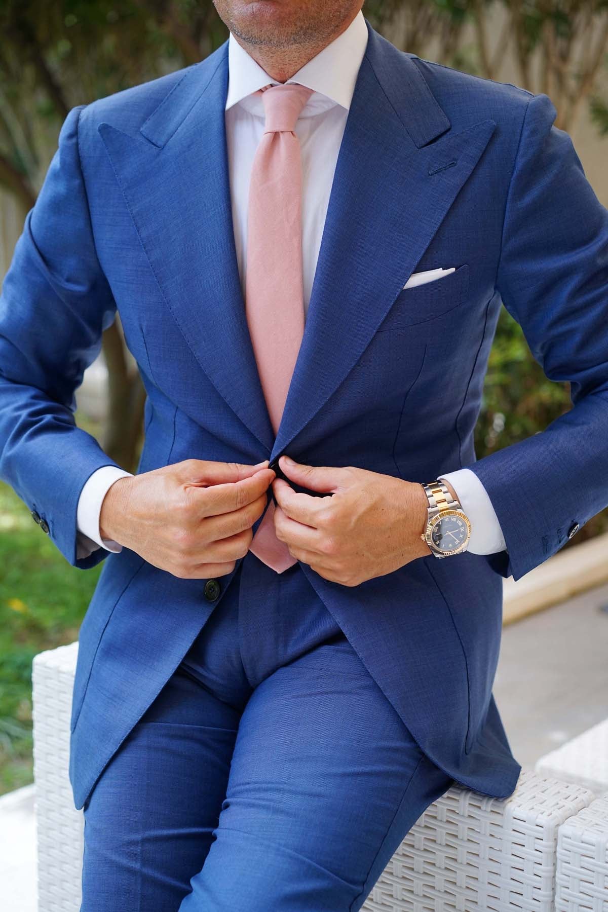 Dusty Rose Pink Skinny Tie - Image 7