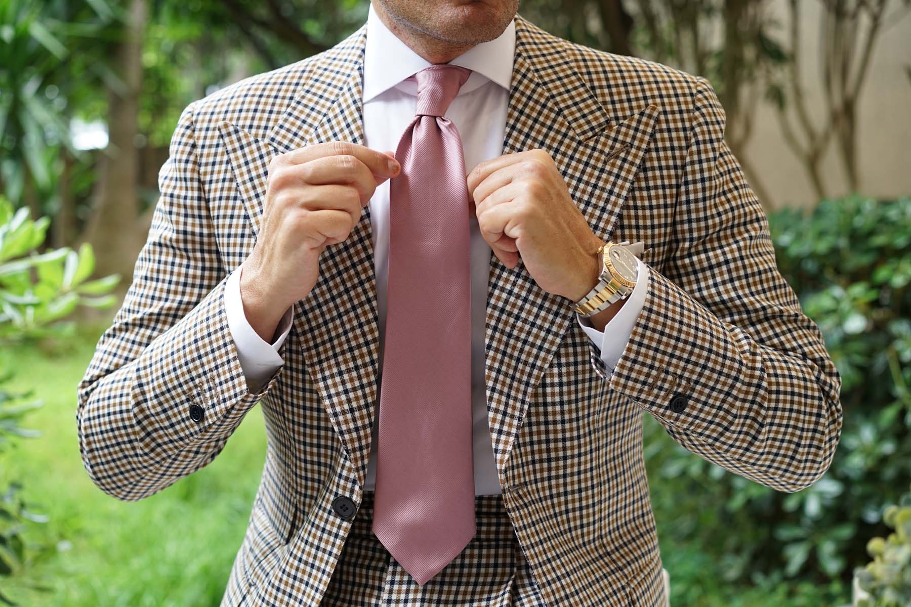 Dusty Rose Twill Necktie - Image 8