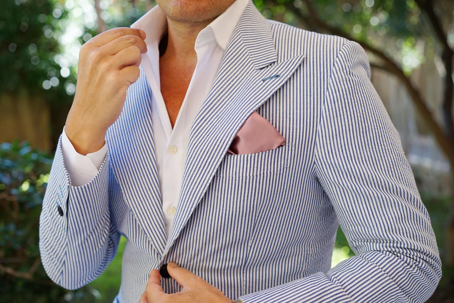 Dusty Rose Twill Pocket Square - Image 5