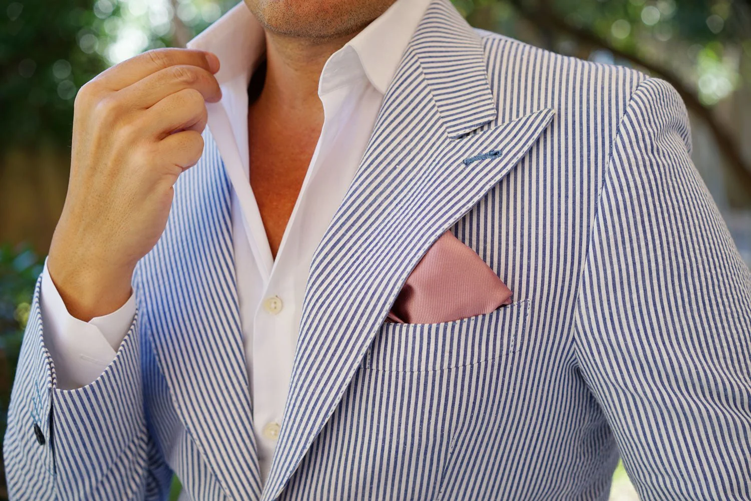 Dusty Rose Twill Pocket Square - Image 6