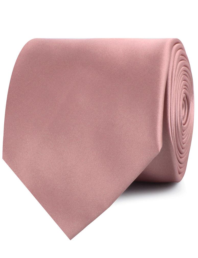 Dusty Rose Vintage Satin Necktie - Image 2