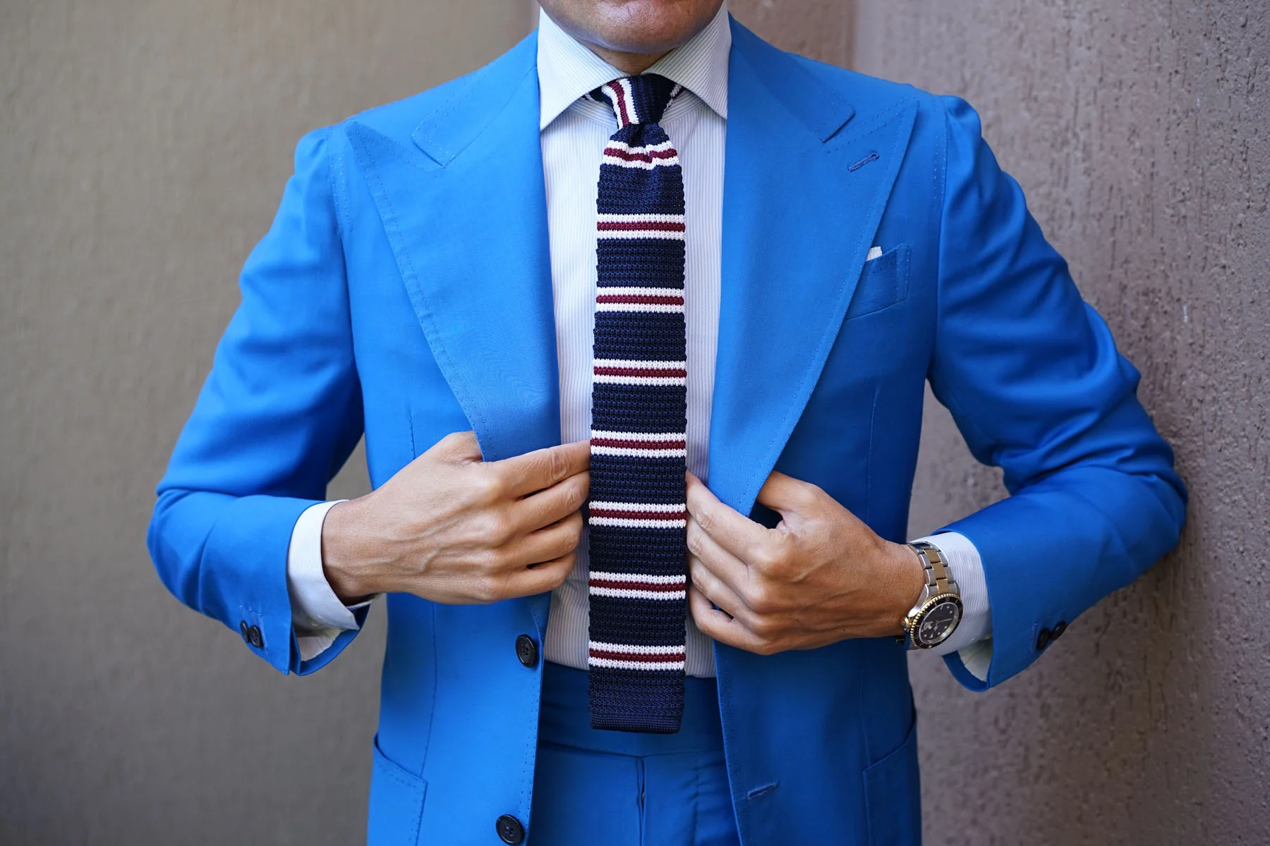 Eastwood Navy Blue Knitted Tie - Image 8