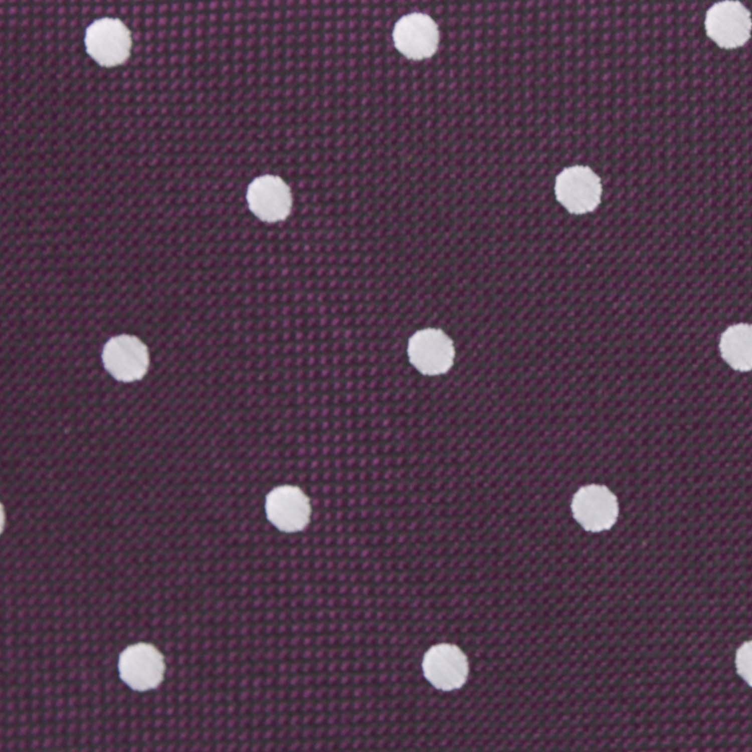 Eggplant Plum Purple with White Polka Dots Self Tie Bow Tie - Image 3