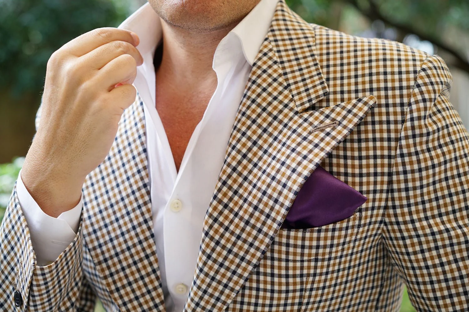 Eggplant Purple Satin Pocket Square - Image 6