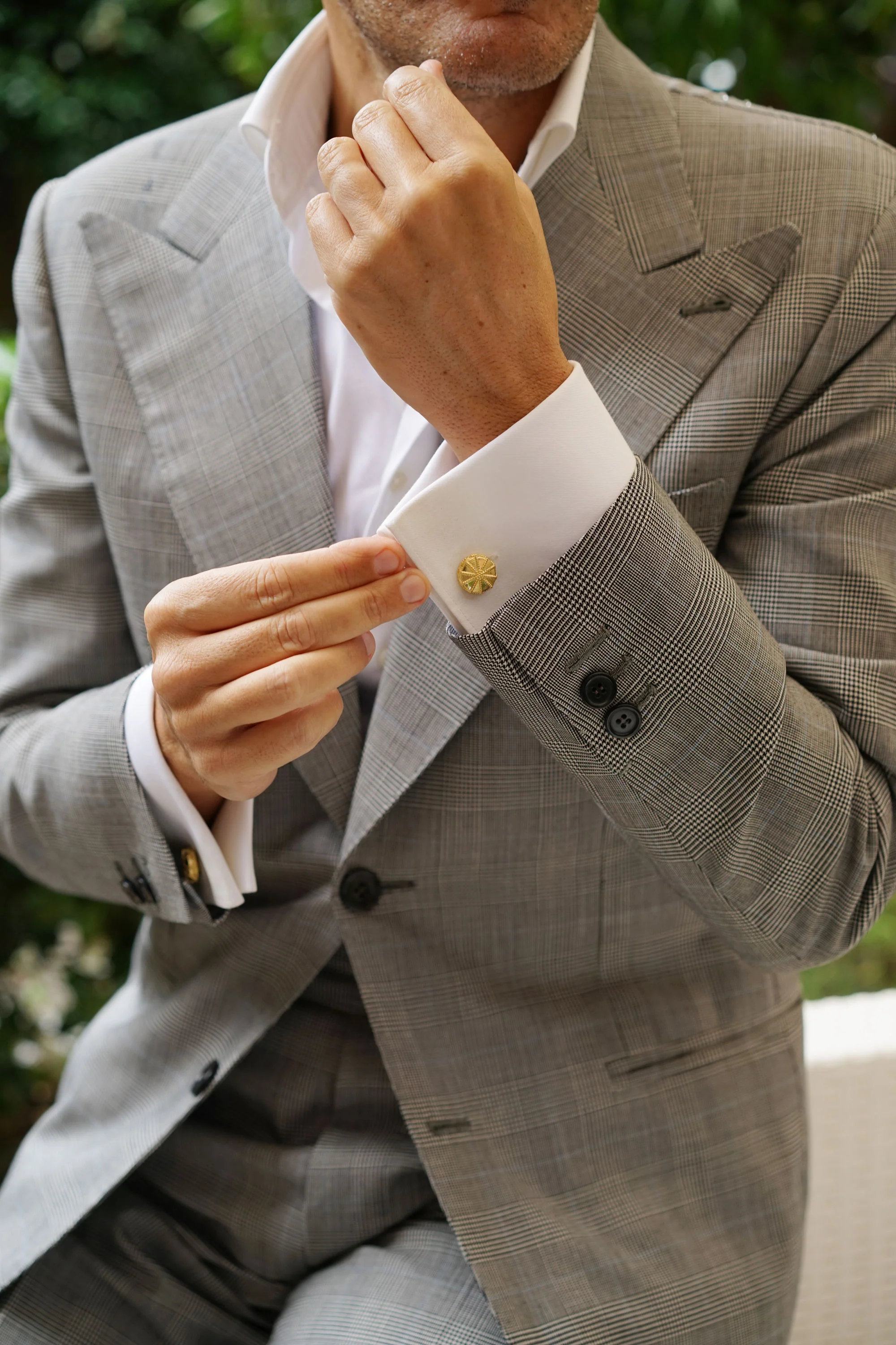 Einstein Gold Cufflinks - Image 4
