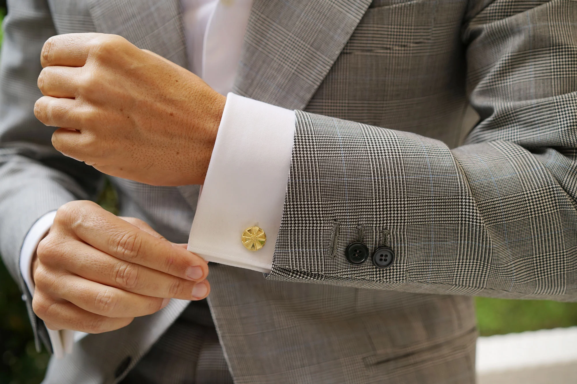 Einstein Gold Cufflinks - Image 6