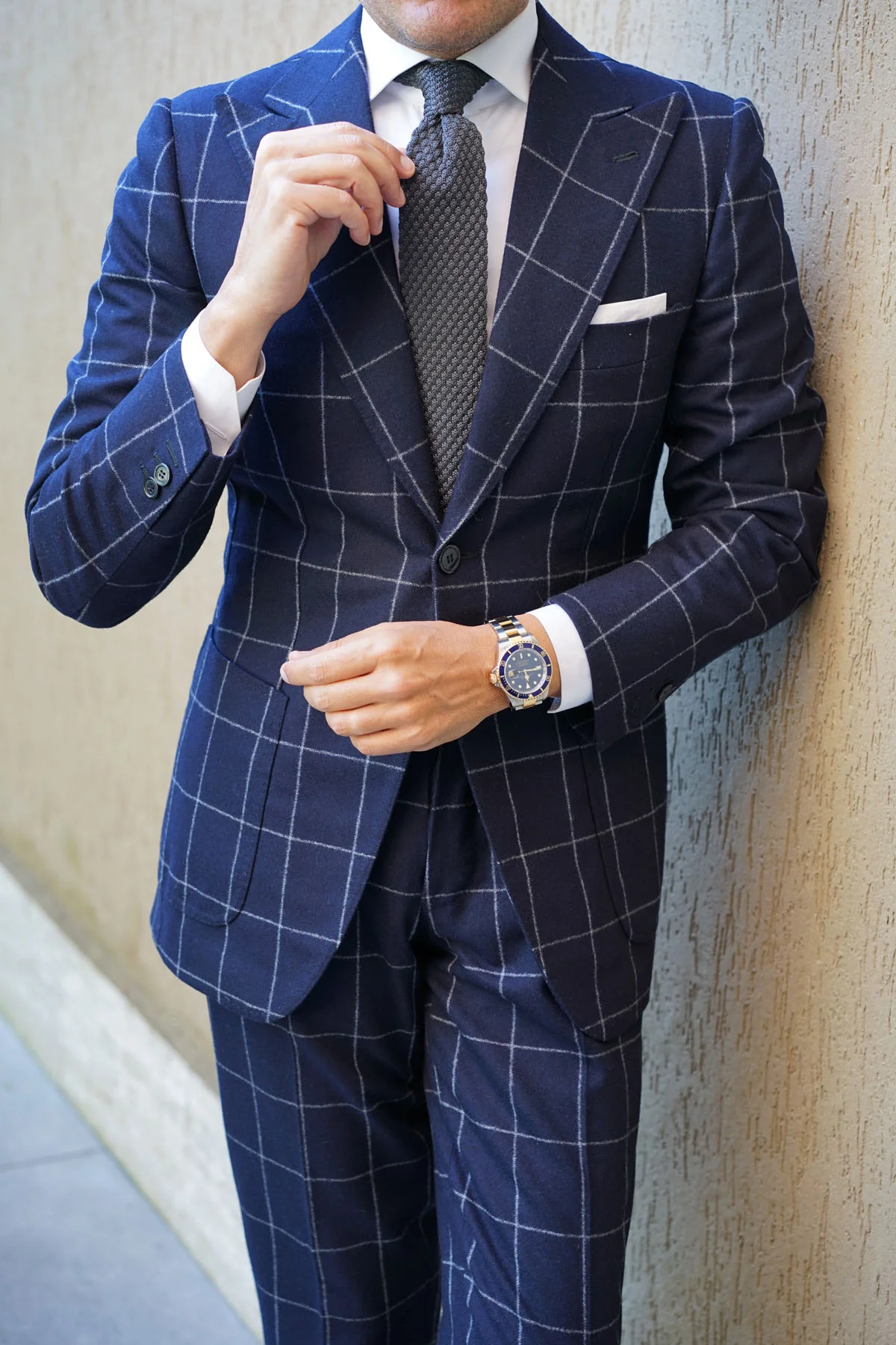 Elysian Grey Knitted Tie - Image 8