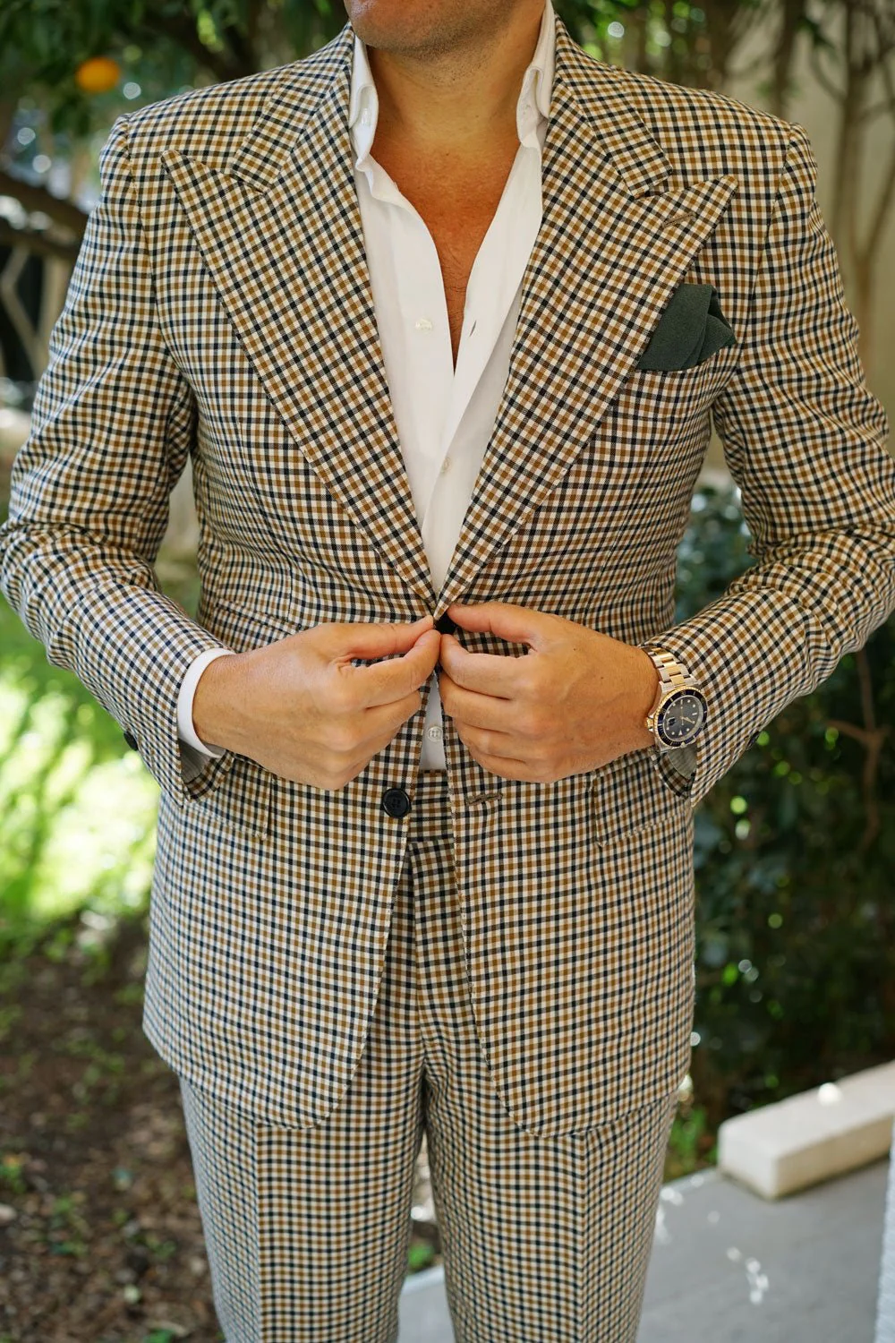 Emerald Dark Green Linen Pocket Square - Image 4