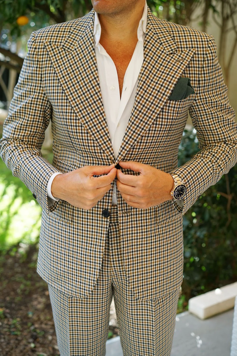 Emerald Dark Green Linen Pocket Square - Image 7