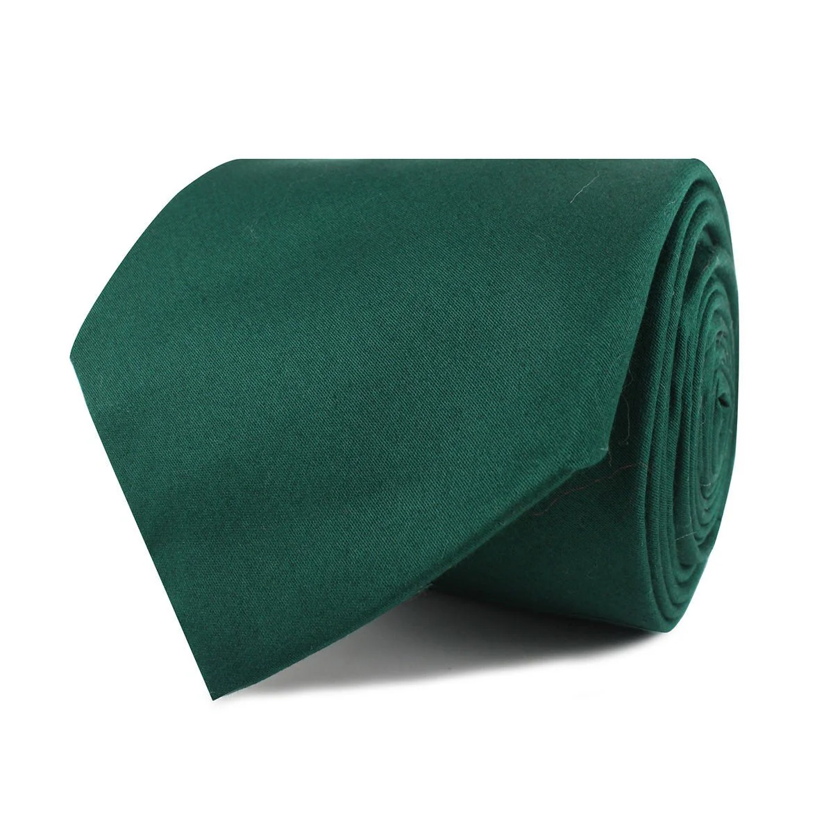 Emerald Green Cotton Necktie - Image 2