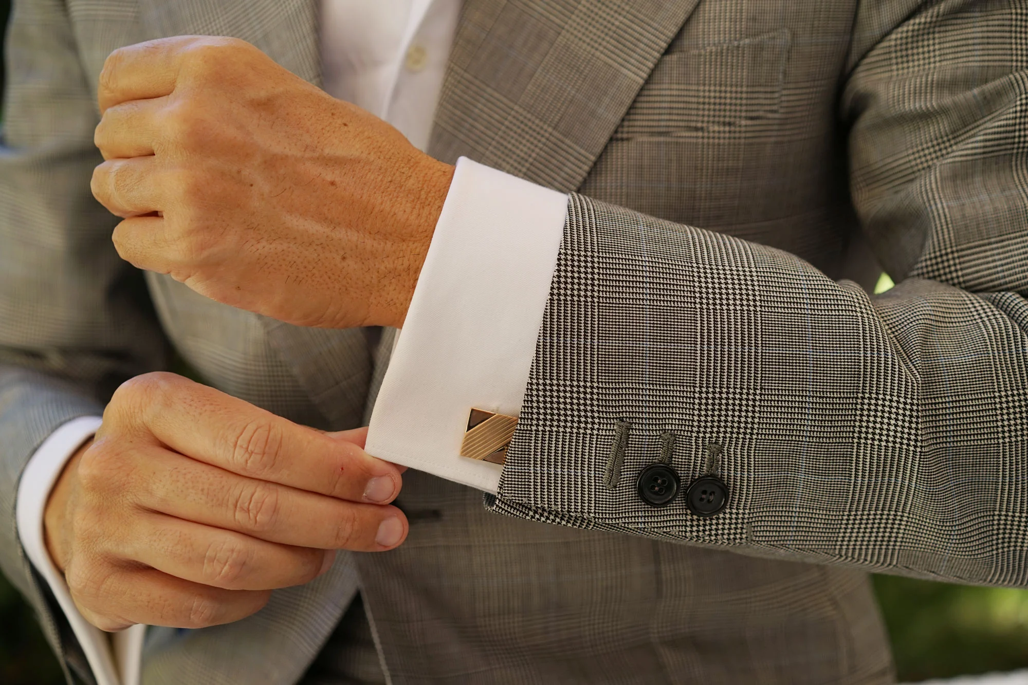Emperor Qin Shi Rose Gold Square Cufflinks - Image 7