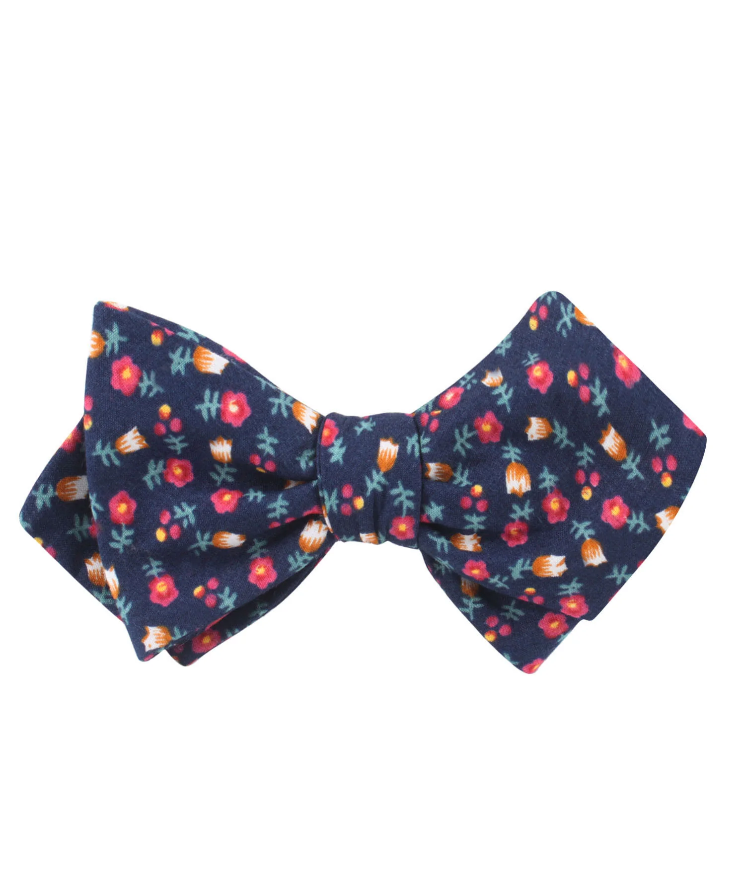 English Dahlias Floral Diamond Self Bow Tie - Image 2