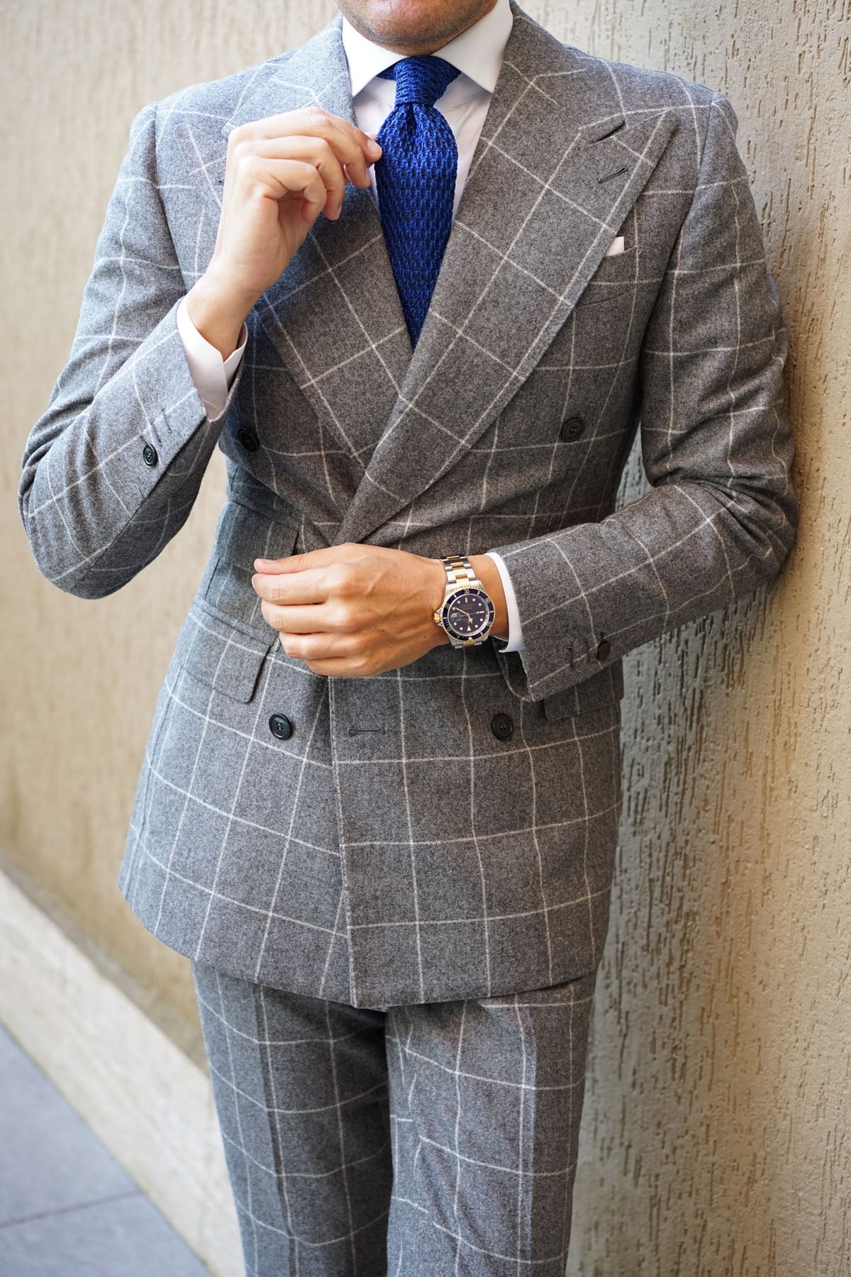 Escobar Blue Knitted Tie - Image 10