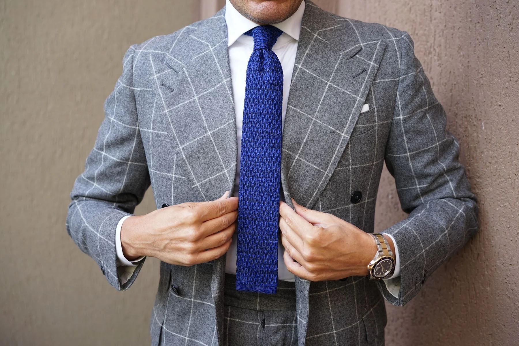 Escobar Blue Knitted Tie - Image 11