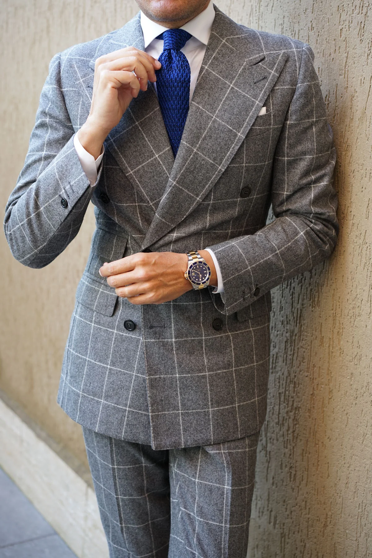 Escobar Blue Knitted Tie - Image 7