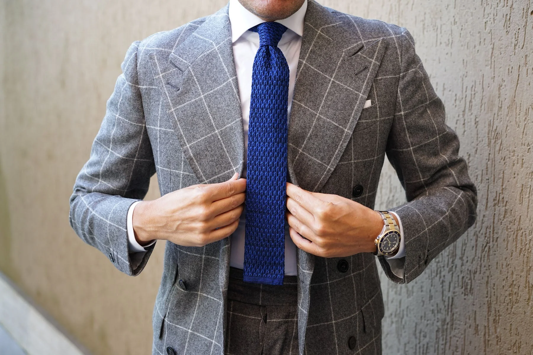 Escobar Blue Knitted Tie - Image 8