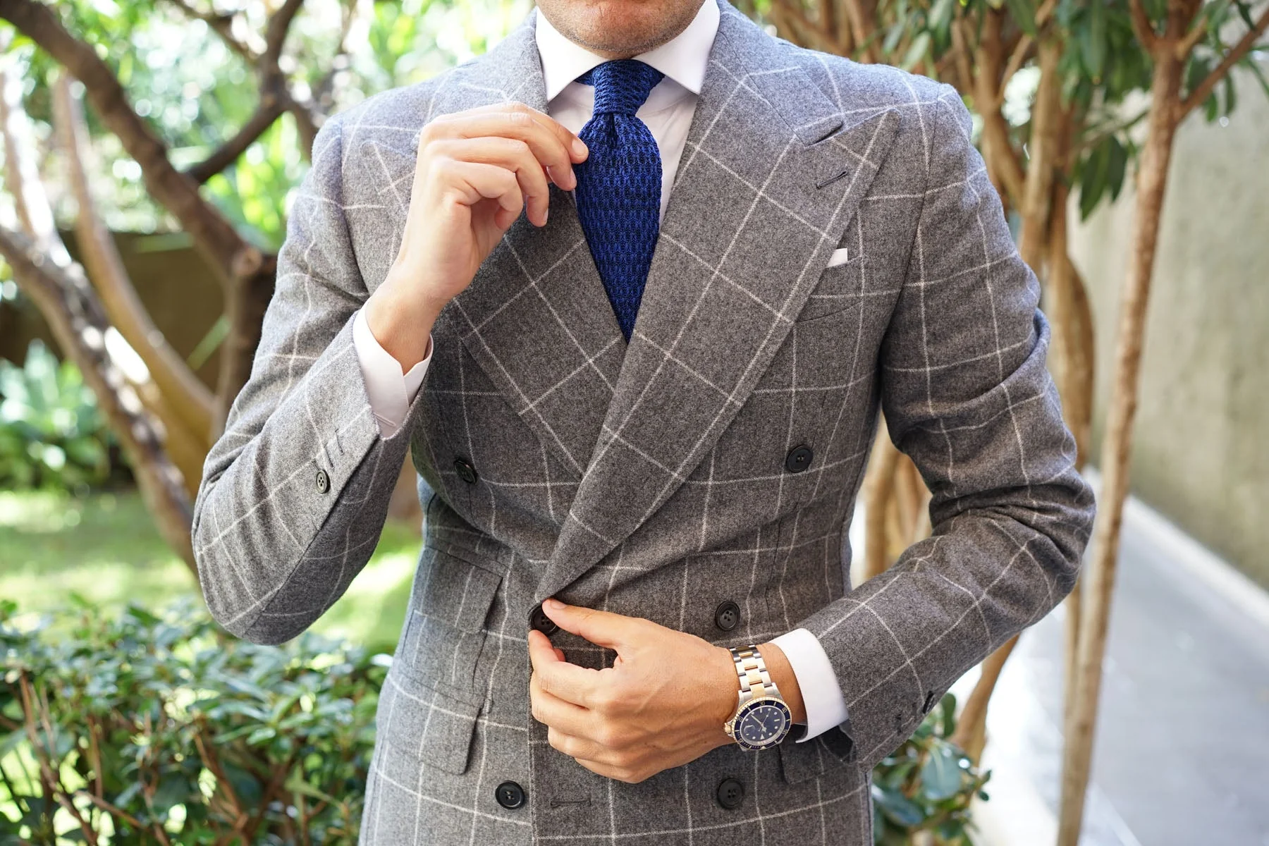 Escobar Blue Knitted Tie - Image 9