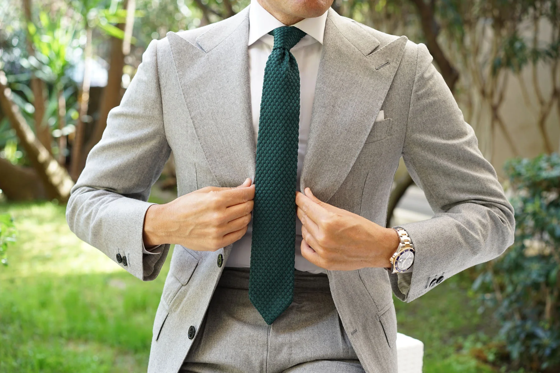 Eutony Green Knitted Tie - Image 3