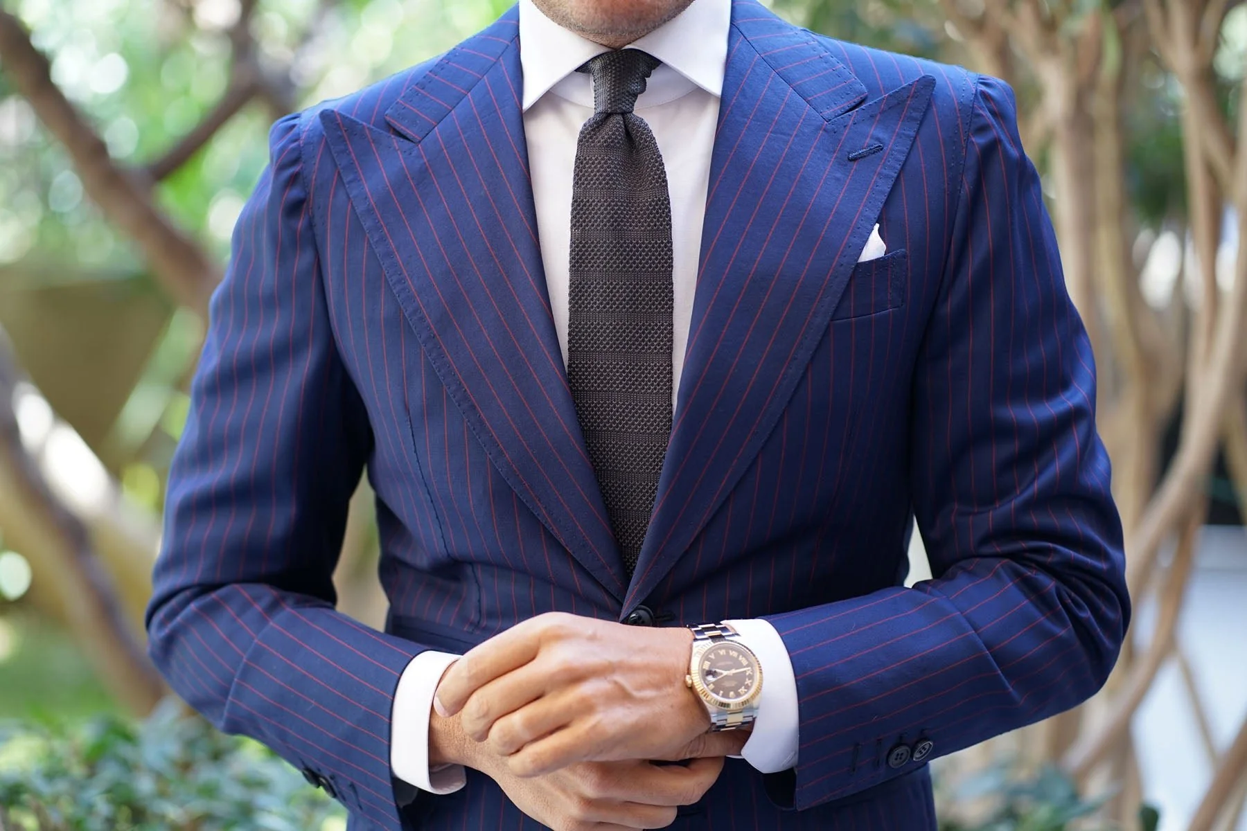 Everton Grey Knitted Tie - Image 6
