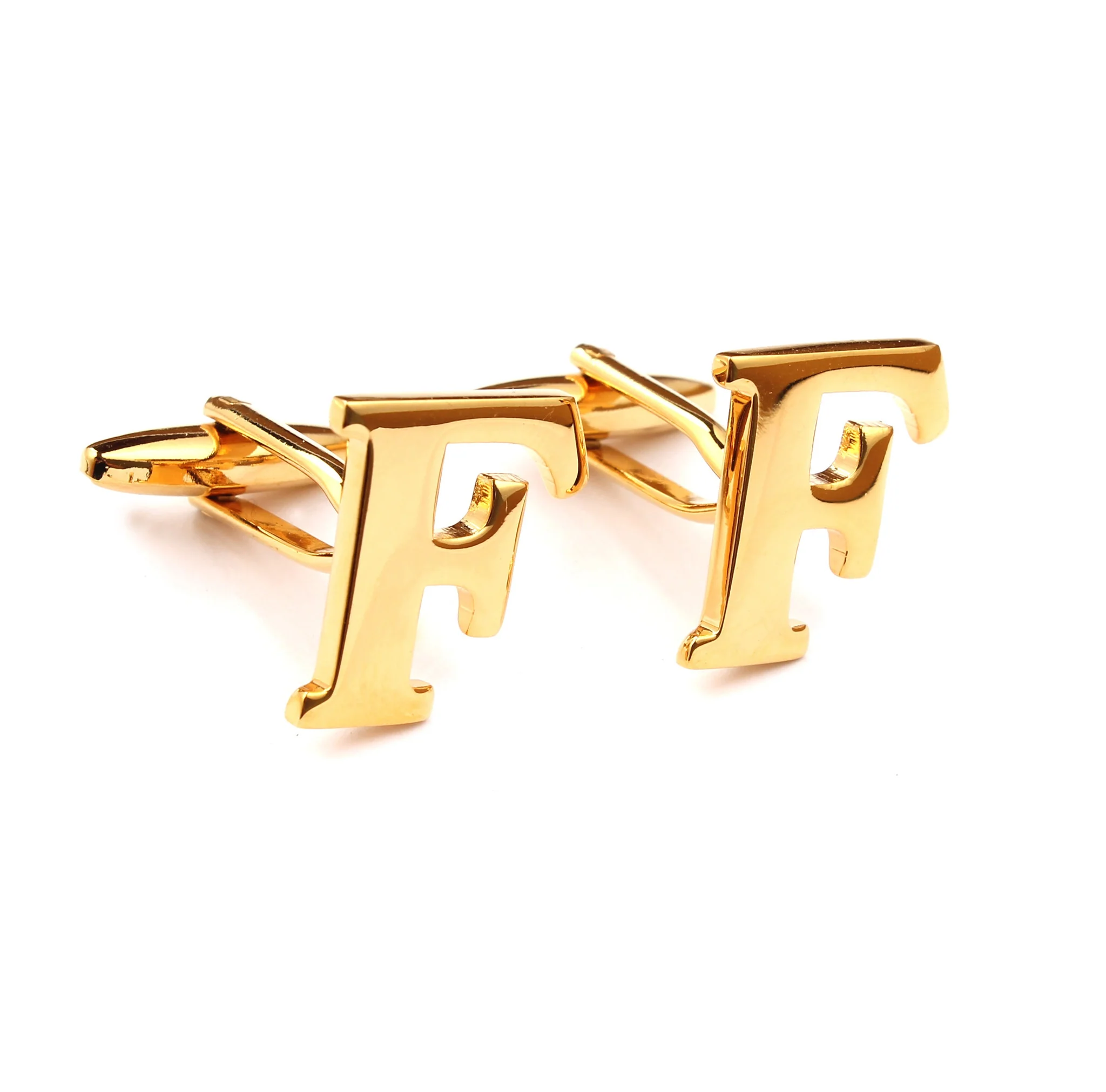 Letter F Gold Cufflinks - Image 4
