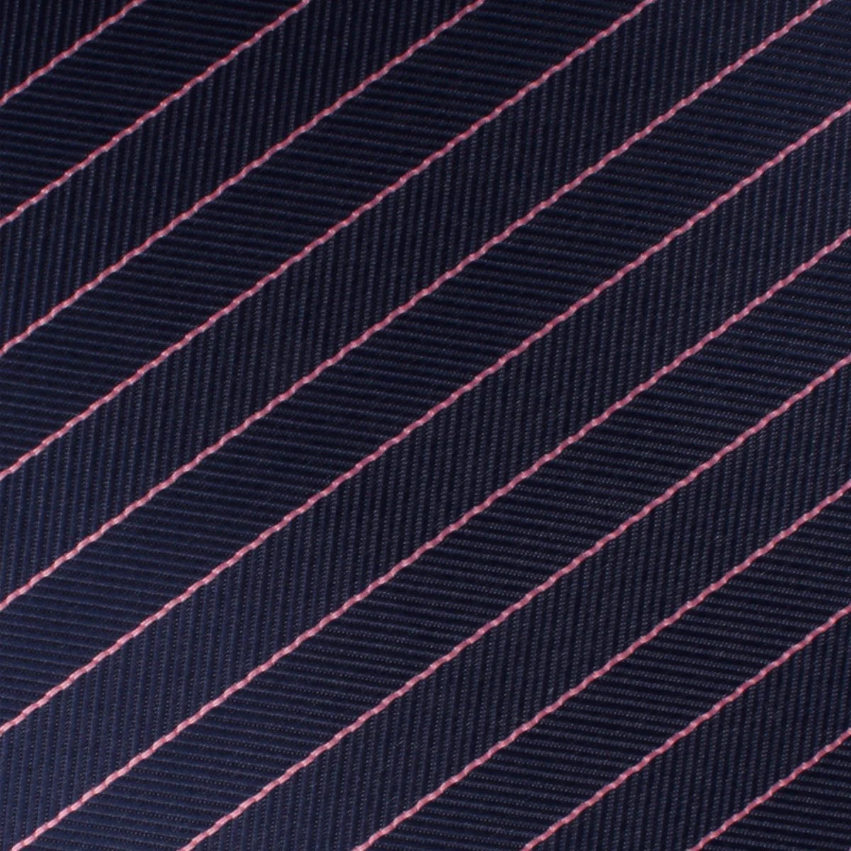 Fabric Swatch (Y079) - Pink Striped Navy Blue Herringbone - Image 2