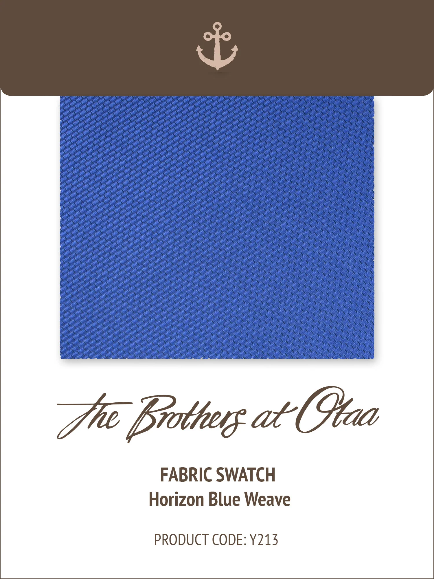 Fabric Swatch (Y213) - Horizon Blue Weave