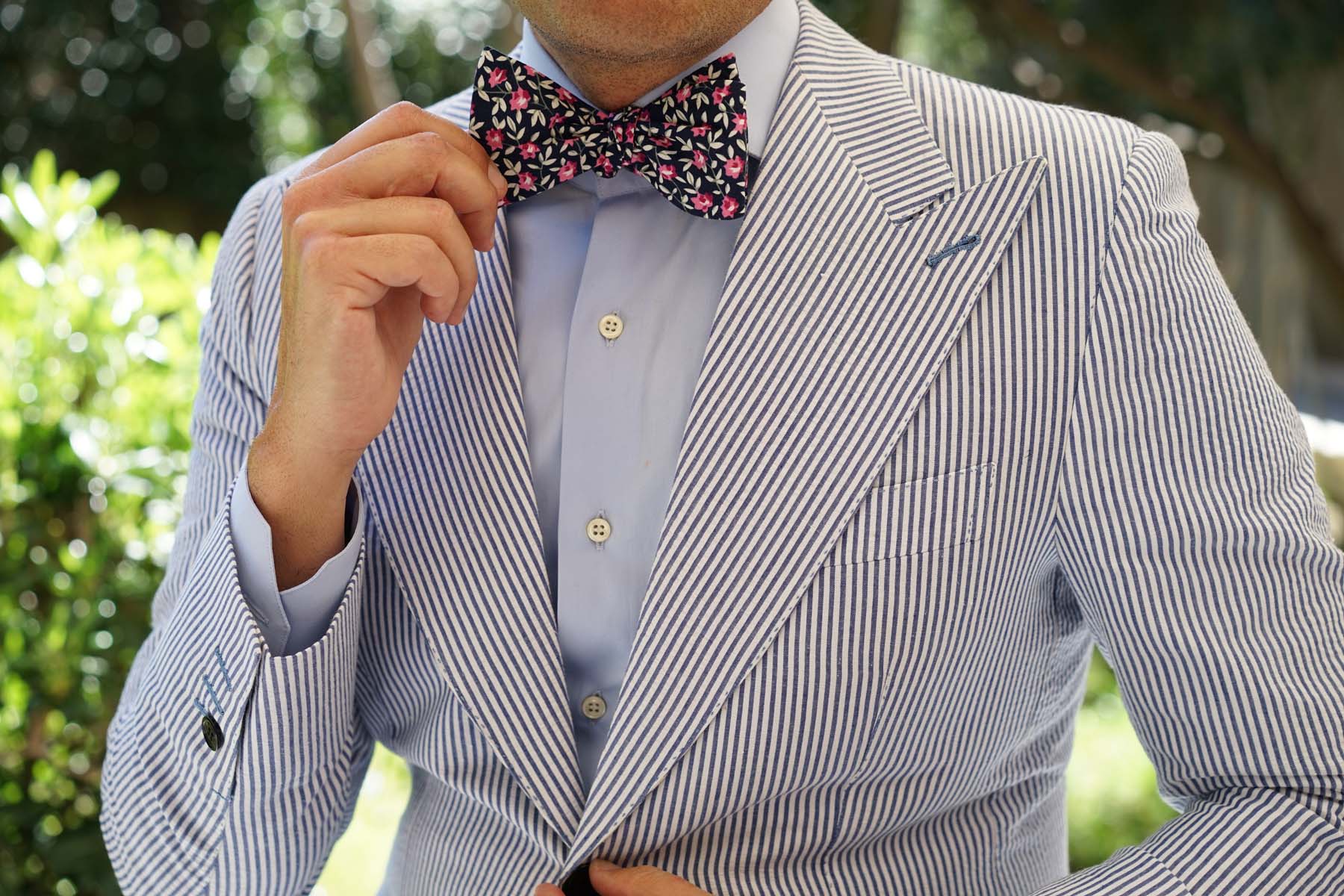 Fijian Floral Self Bow Tie - Image 6
