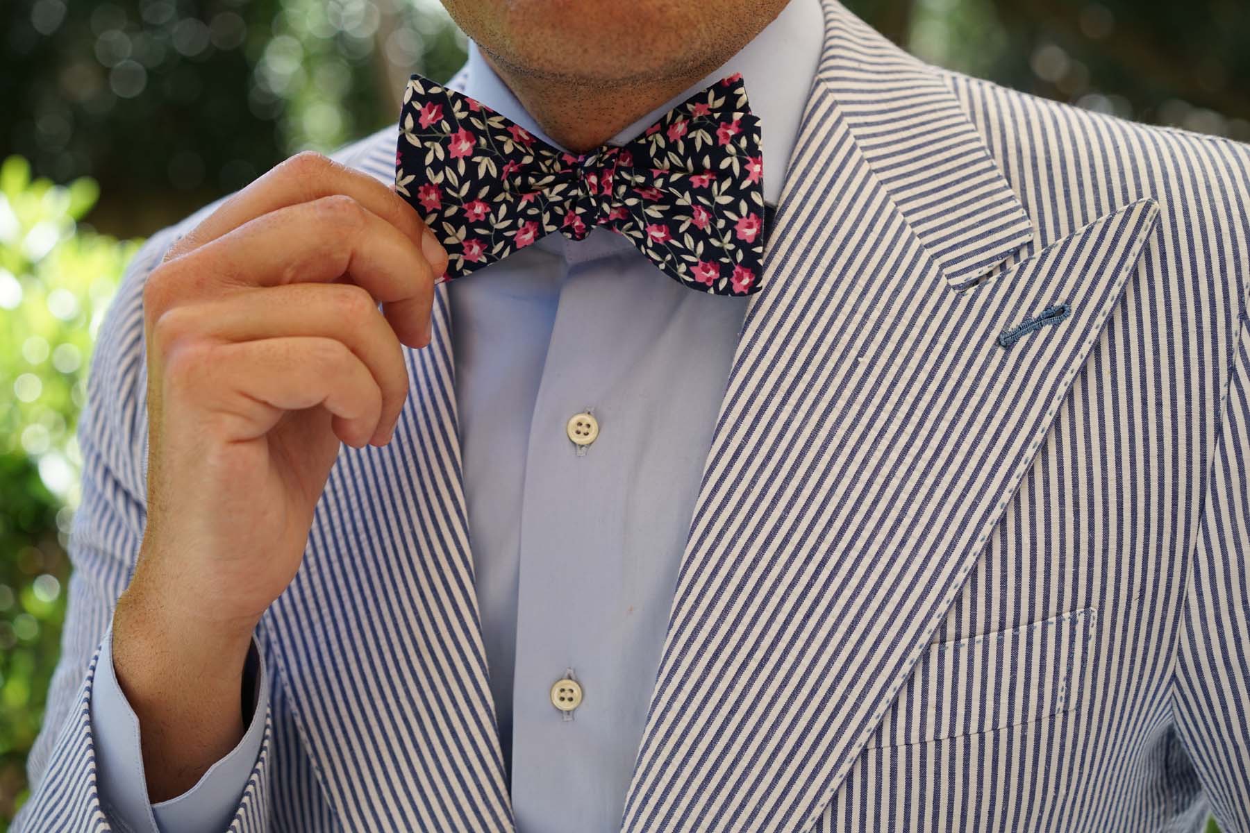 Fijian Floral Self Bow Tie - Image 7
