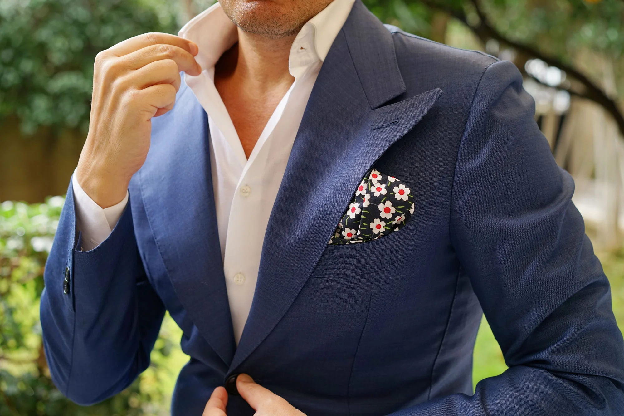 Fijian Midnight Floral Pocket Square - Image 5