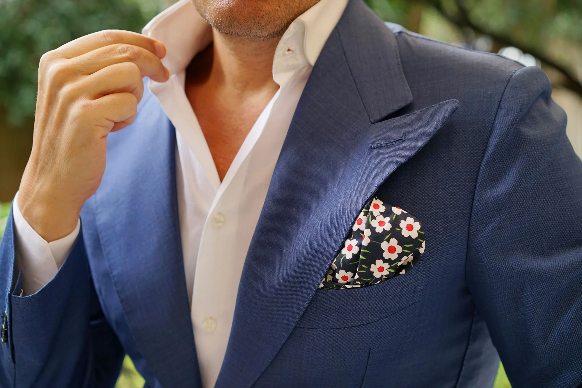 Fijian Midnight Floral Pocket Square - Image 6