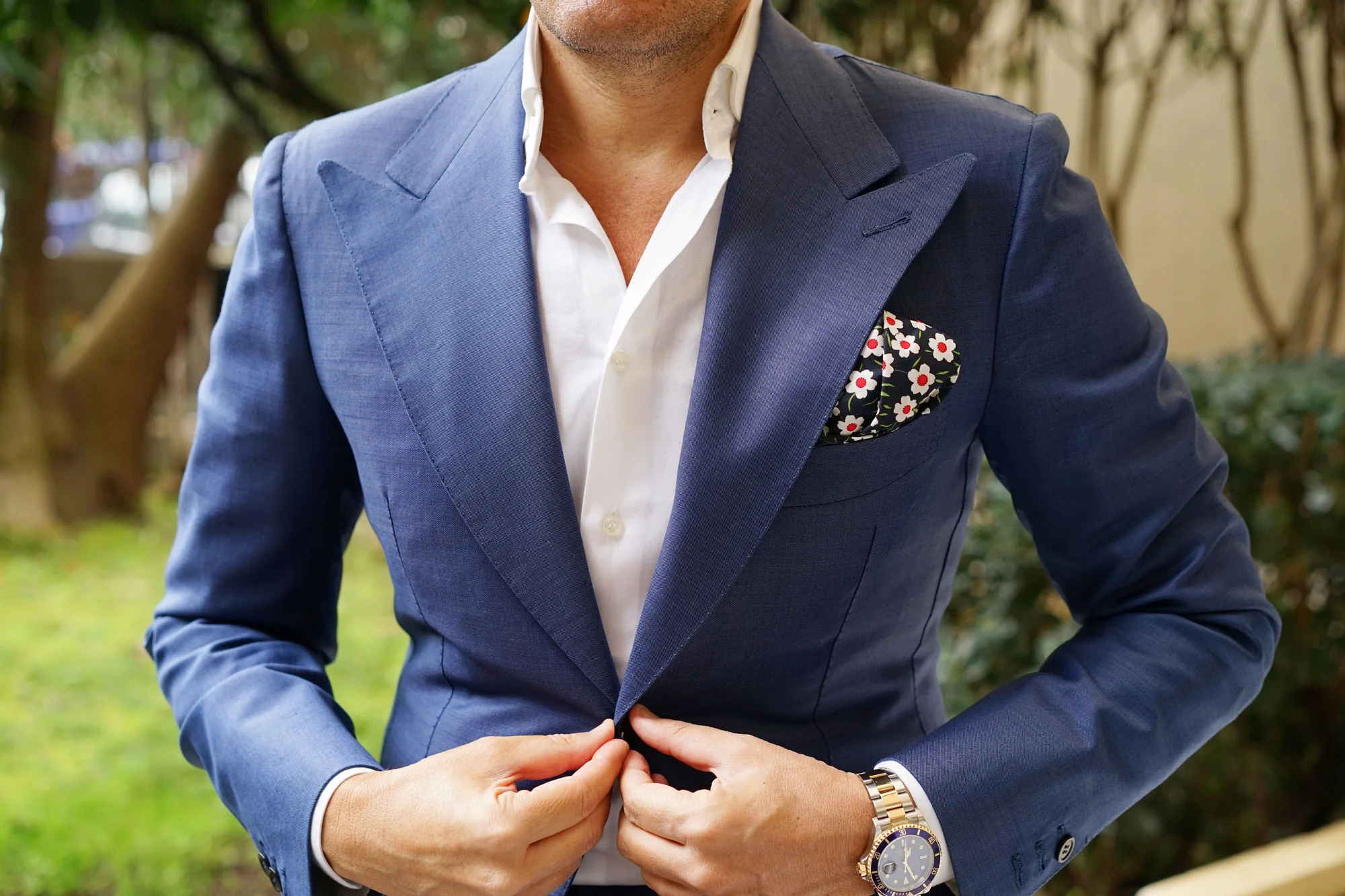 Fijian Midnight Floral Pocket Square - Image 7