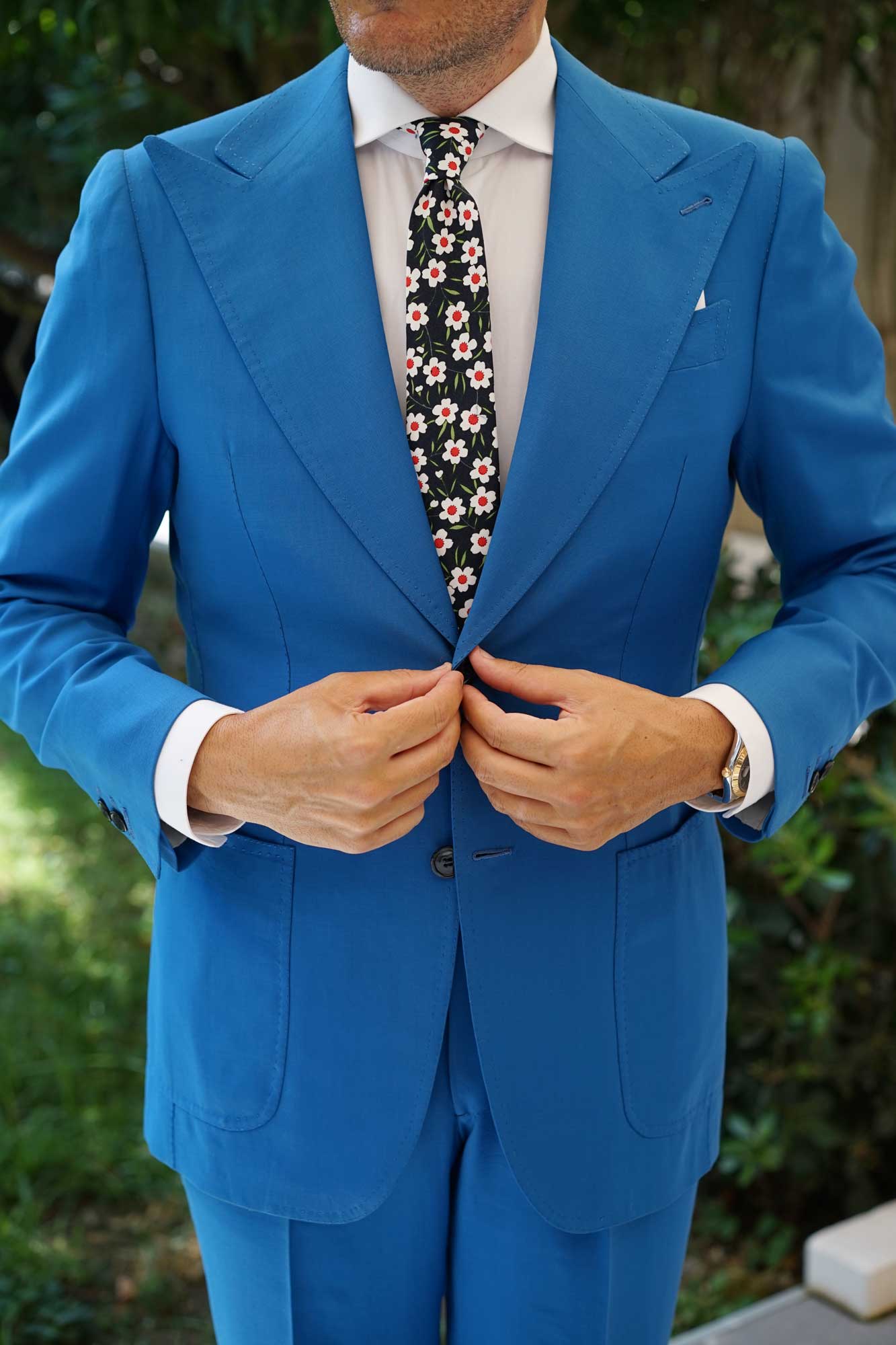 Fijian Midnight Floral Skinny Tie - Image 5