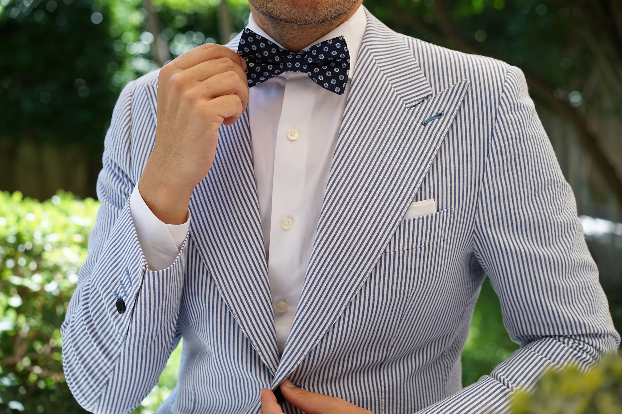 Fiori Blu Floral Bow Tie - Image 7
