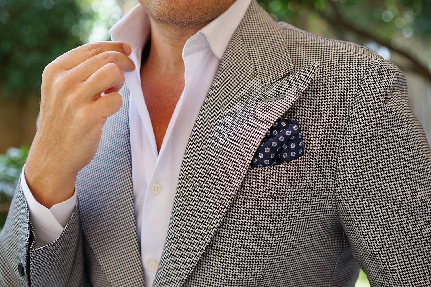 Fiori Blu Floral Pocket Square - Image 8