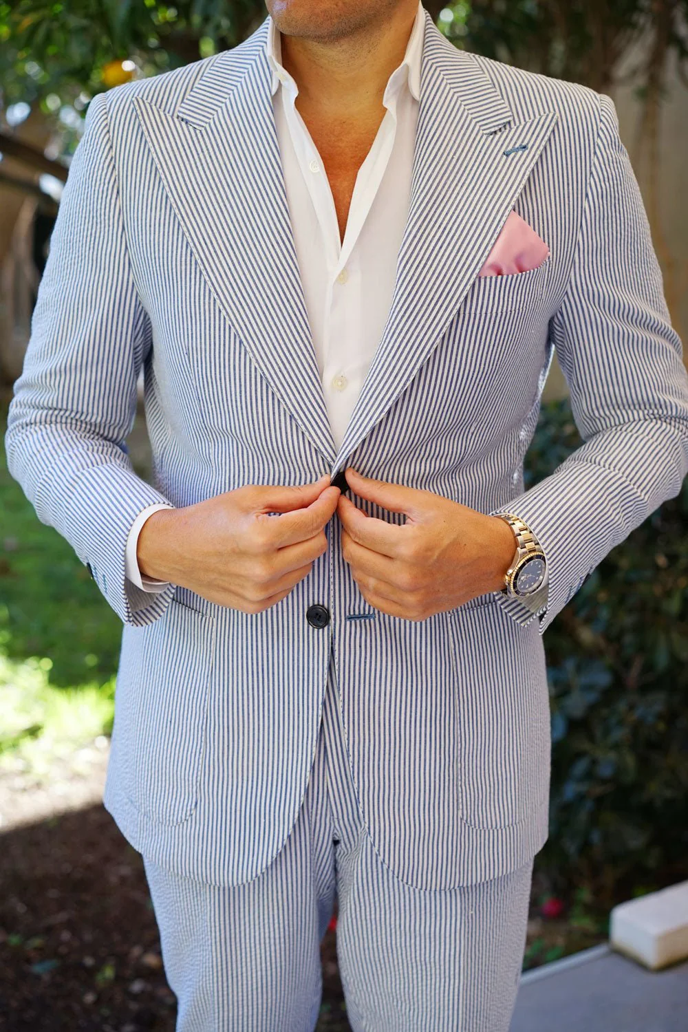 Flamingo Pink Twill Pocket Square - Image 4