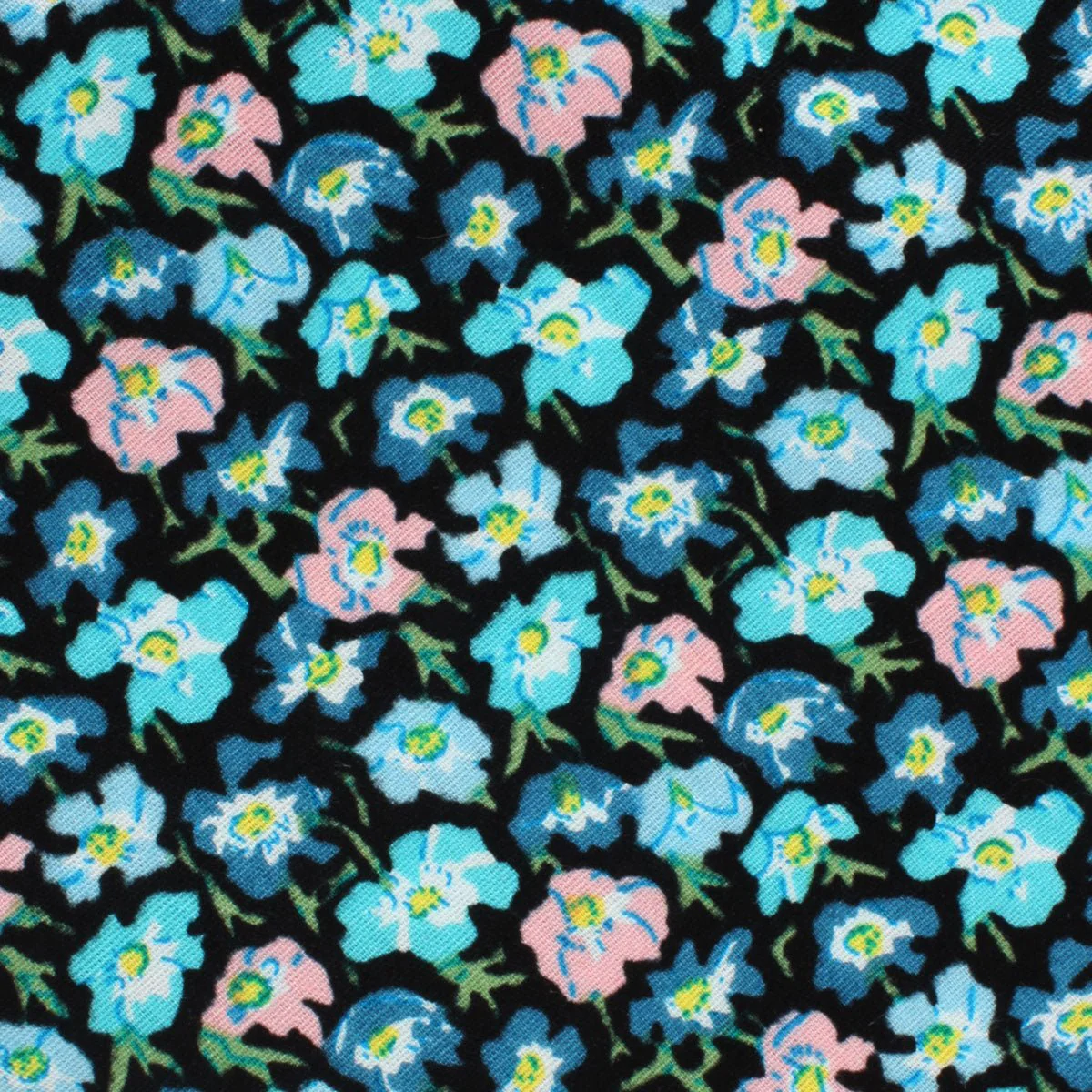 Flax Linum Blue Floral Self Bow Tie - Image 3