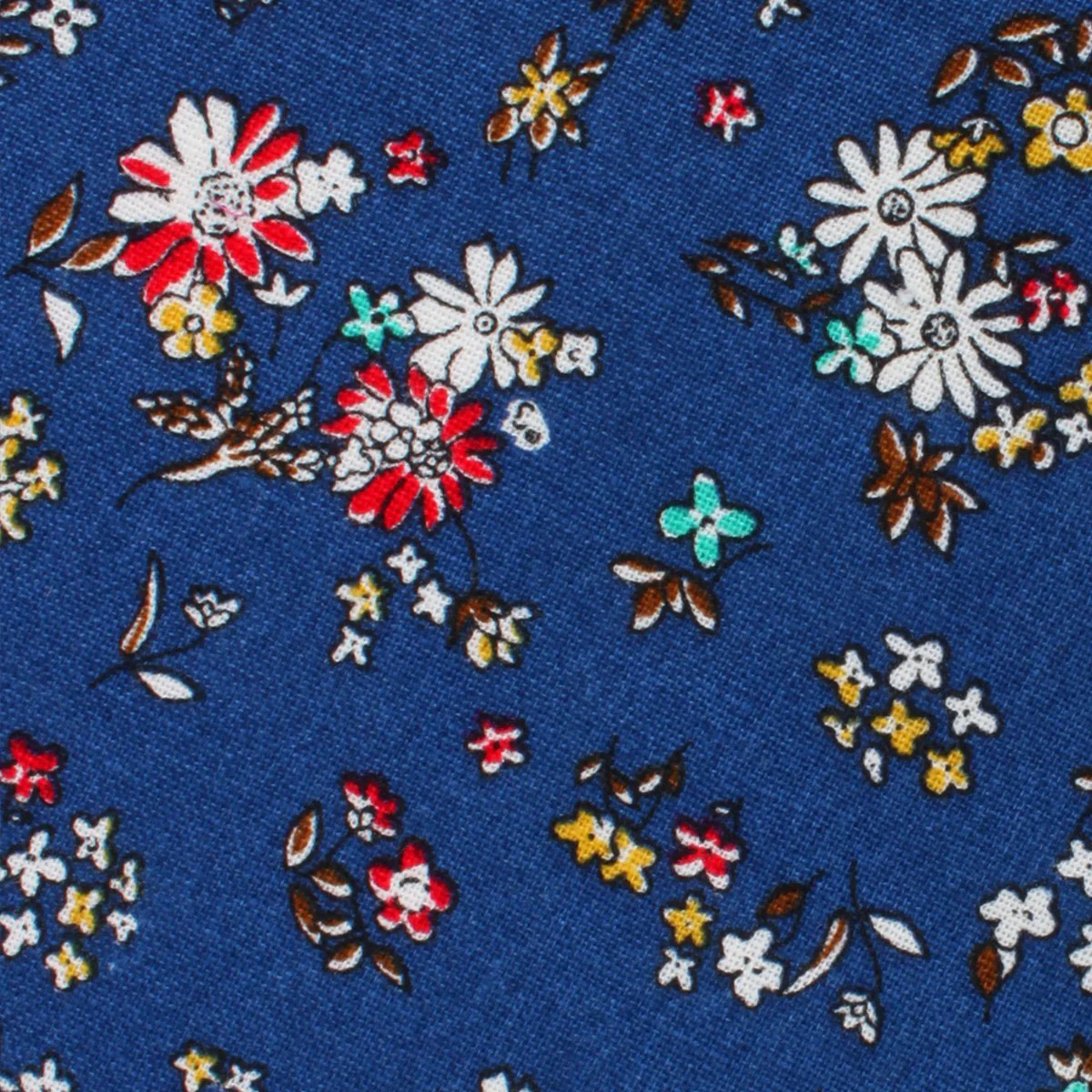 Floraison Carnivale Blue Floral Skinny Tie - Image 3