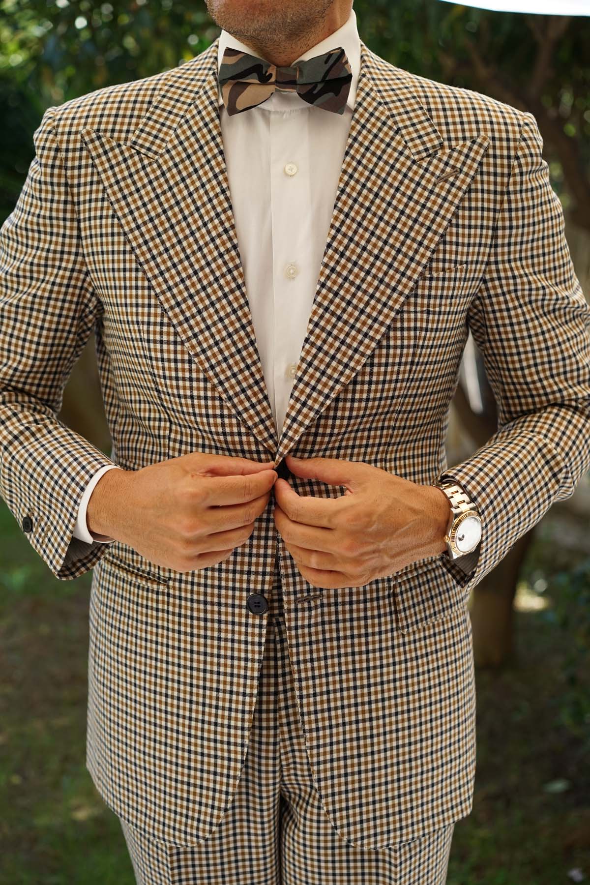 Forest Green Camouflage Bow Tie - Image 7