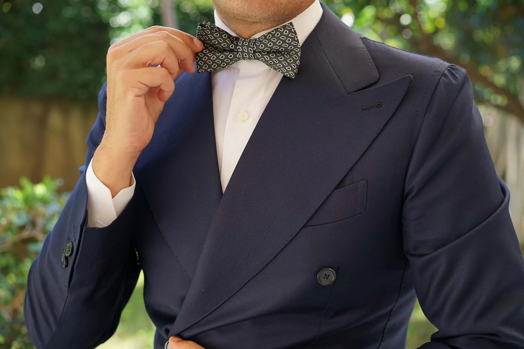Forest Green Paisley Bow Tie - Image 9
