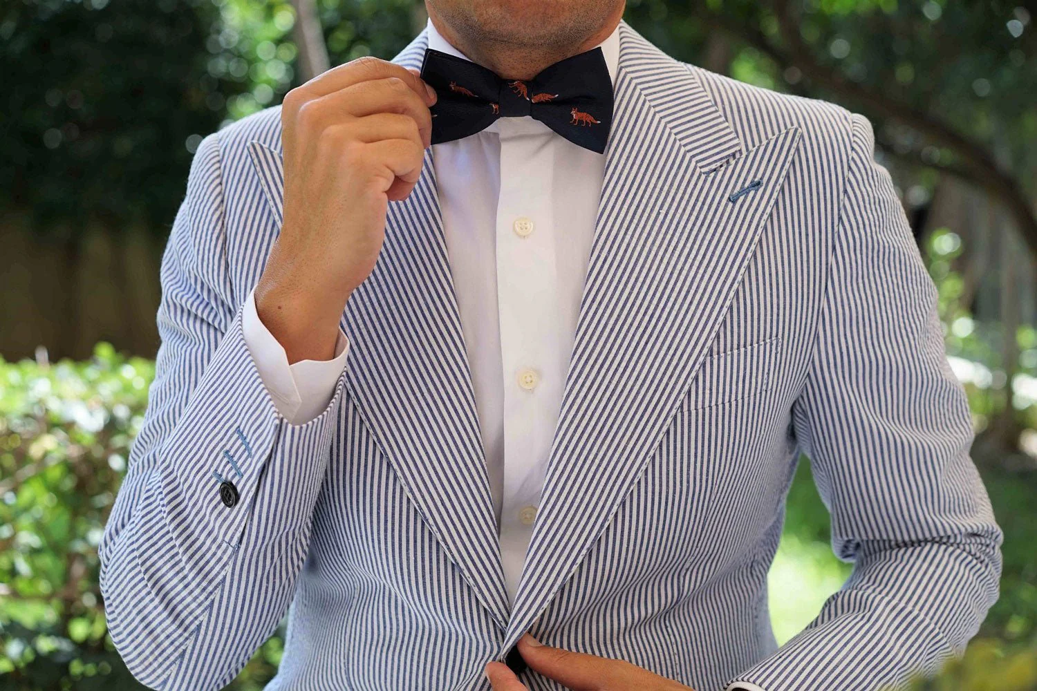 Fox Island Navy Bow Tie - Image 5