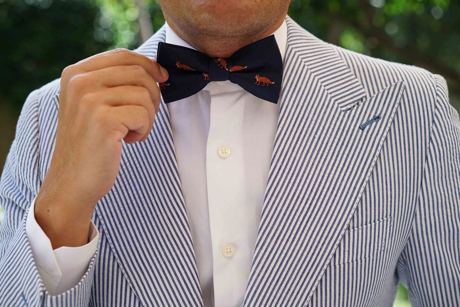 Fox Island Navy Bow Tie - Image 6