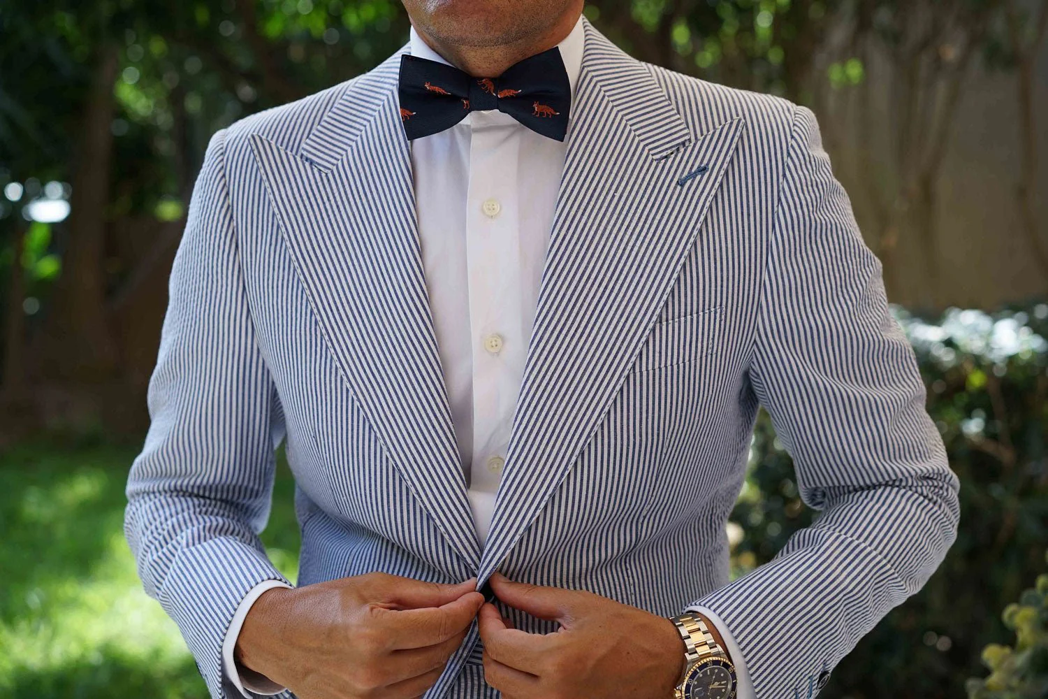 Fox Island Navy Bow Tie - Image 8