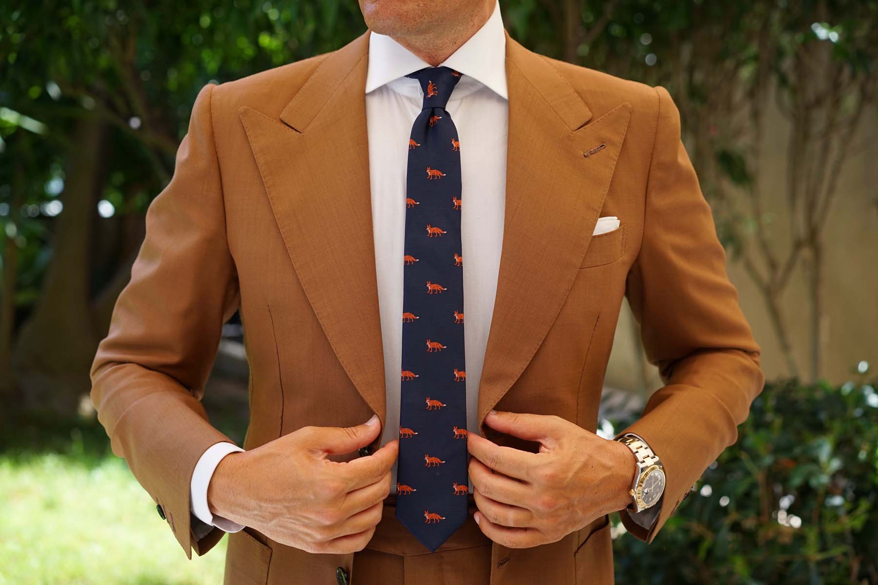 Fox Island Navy Skinny Tie - Image 10