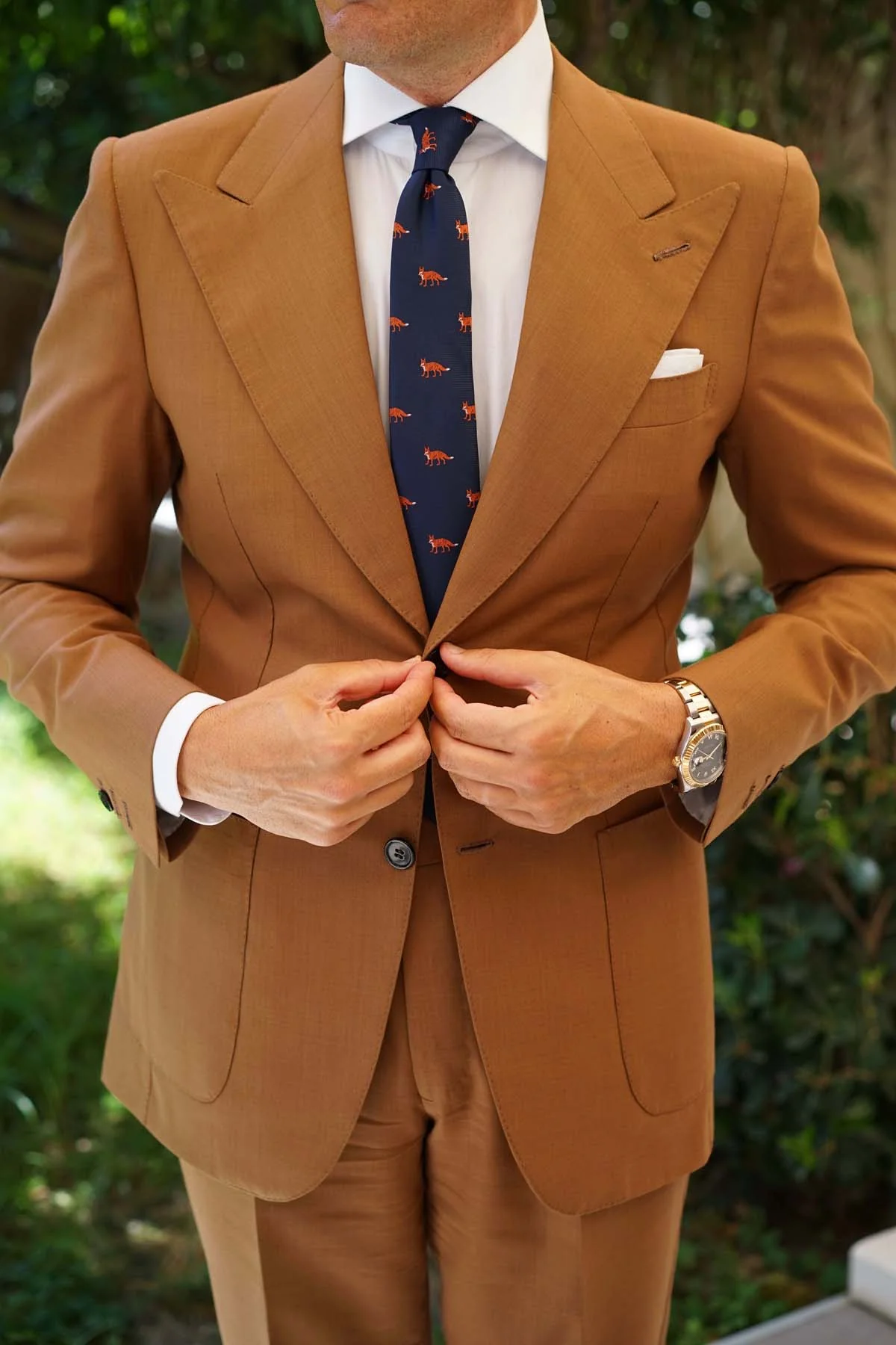 Fox Island Navy Skinny Tie - Image 11