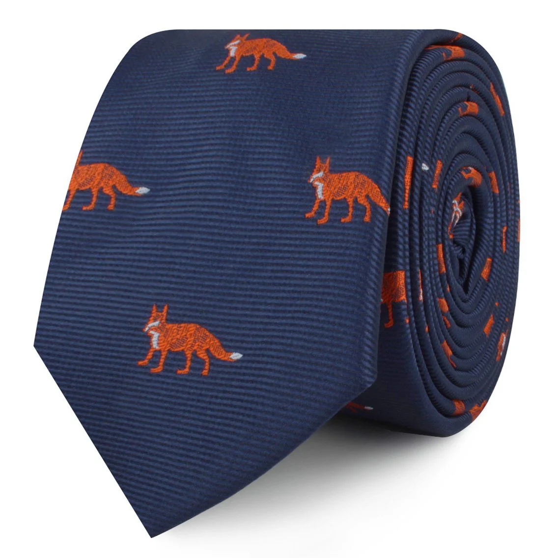 Fox Island Navy Skinny Tie - Image 2
