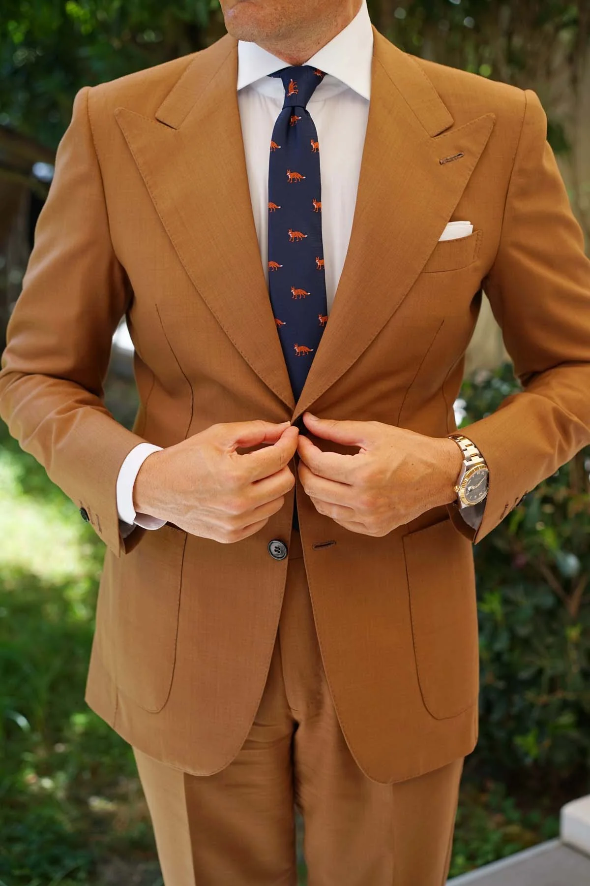 Fox Island Navy Skinny Tie - Image 5