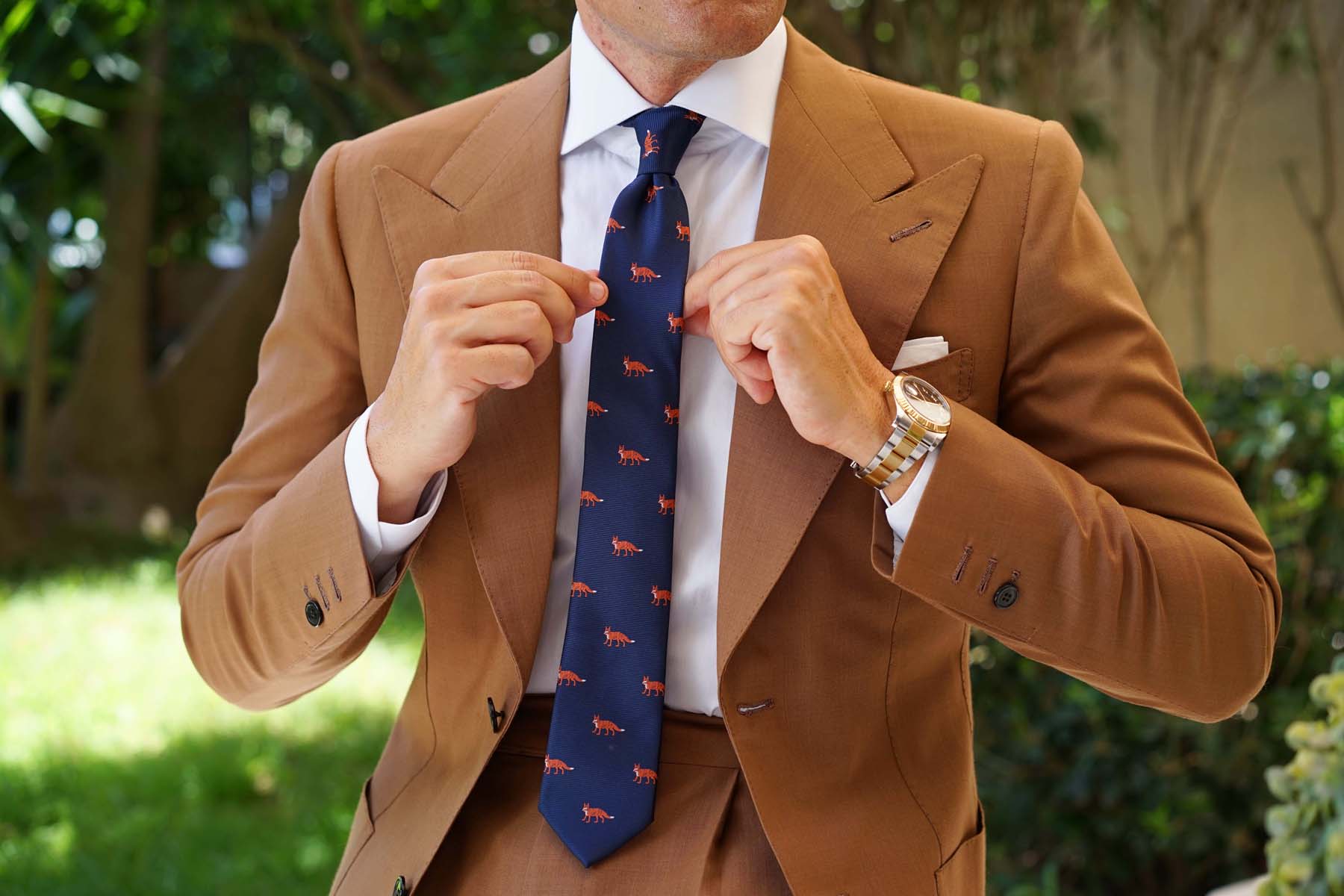 Fox Island Navy Skinny Tie - Image 6
