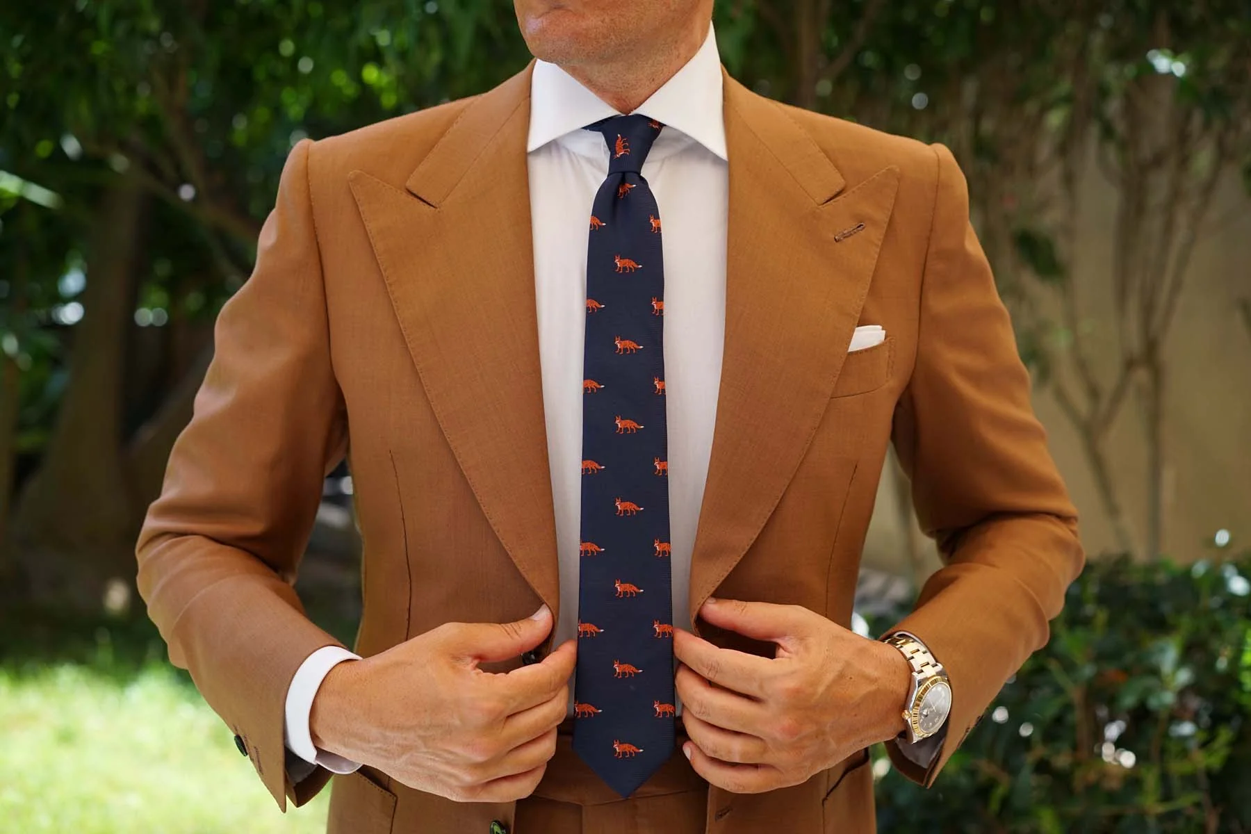 Fox Island Navy Skinny Tie - Image 8